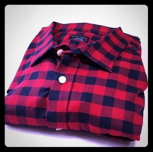 Untuckit mens Extra Large XL Button Front Long Sle